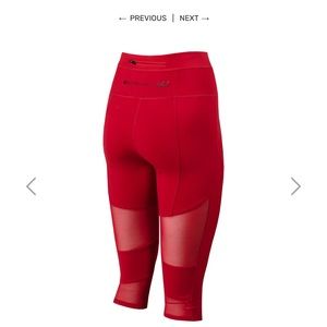 Pre-owned Red TMBO x Echelon Pitbull Mesh Capri Pant/legging sz S.